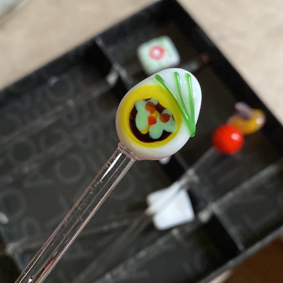 Precidio glass stir sticks. Unique Asian food theme - Picture 5 of 7